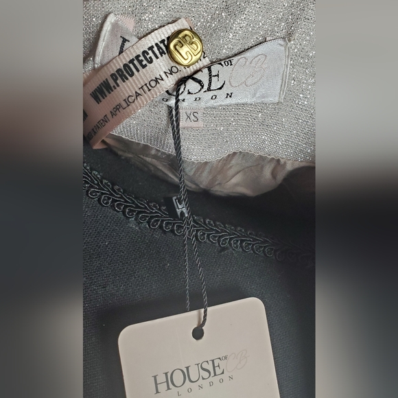 House Of CB Sarita Silver Glitter Blazer dress - Picture 14 of 15